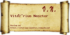 Vitárius Nesztor névjegykártya